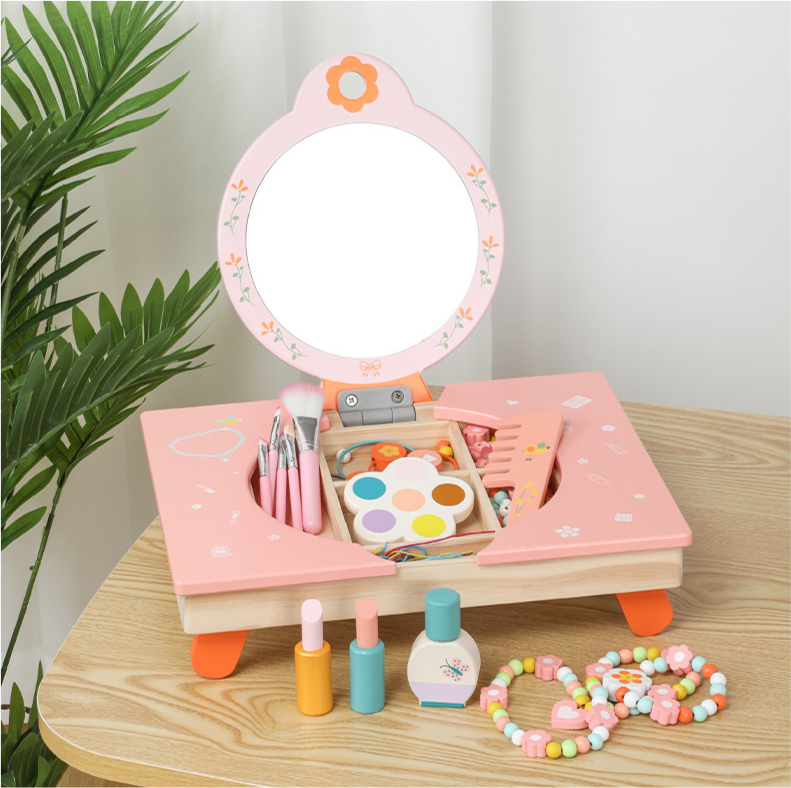 Little Glamour: Wooden Makeup Play Set for Kids